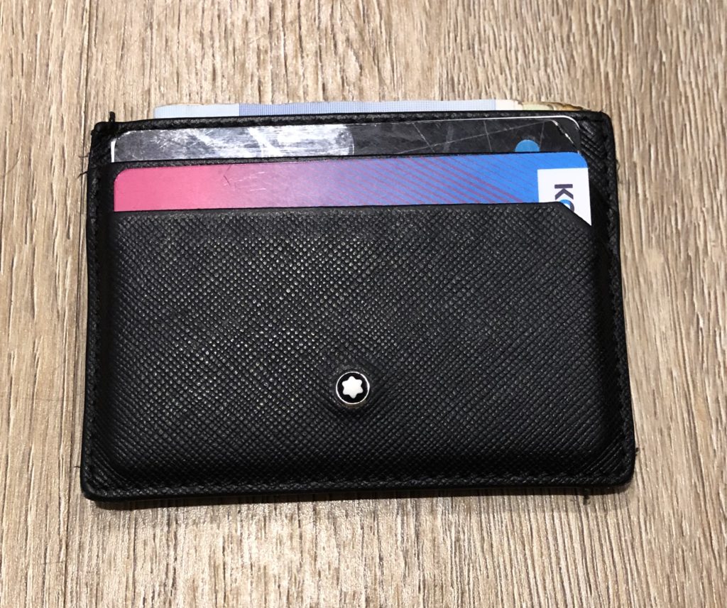 Montblanc slim wallet.