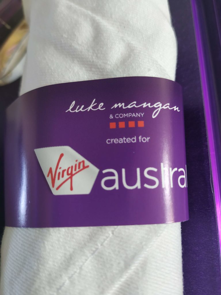 Virgin Australia Boeing 737 Business Class - Luke Mangan dining cutlery.